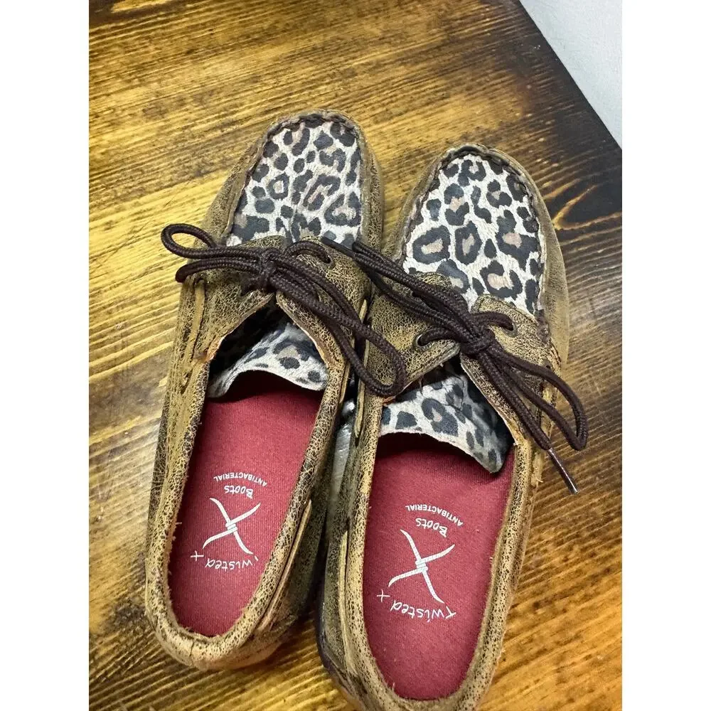 Twisted X Brown Leopard Loafer Size 3M